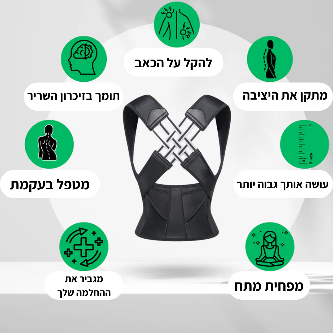™MOR•VEN – הרצועה שתיישר לך את הגב ותקל על הכאב